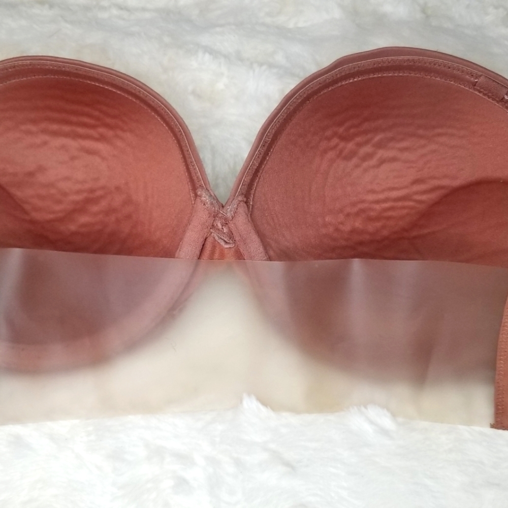 Cacique strapless clear back bra size 36D